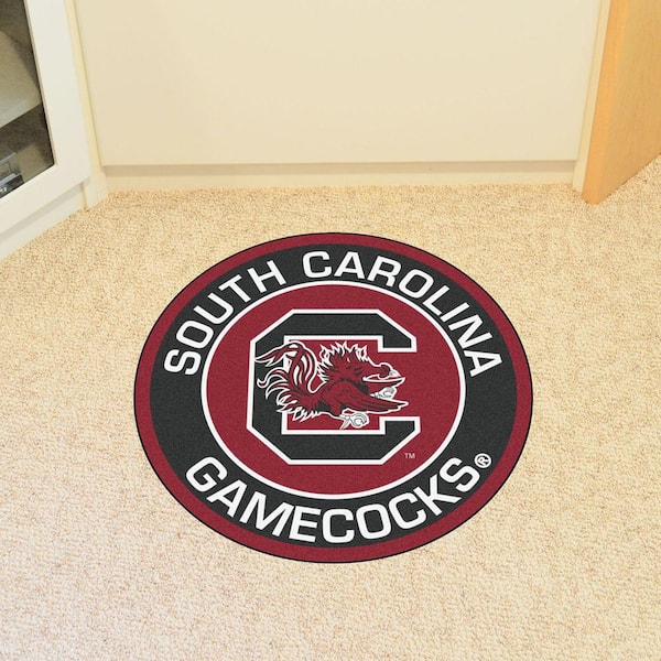 NCAA University of South Carolina Black 2 ft. x 2 ft. Round Area Rug