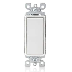 Decora 15 Amp Single Pole Rocker AC Quiet Light Switch, White (10-Pack)