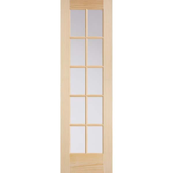 Masonite 24 in. x 80 in. 10-Lite Solid-Core Smooth Unfinished Pine Veneer Composite Interior Door Slab