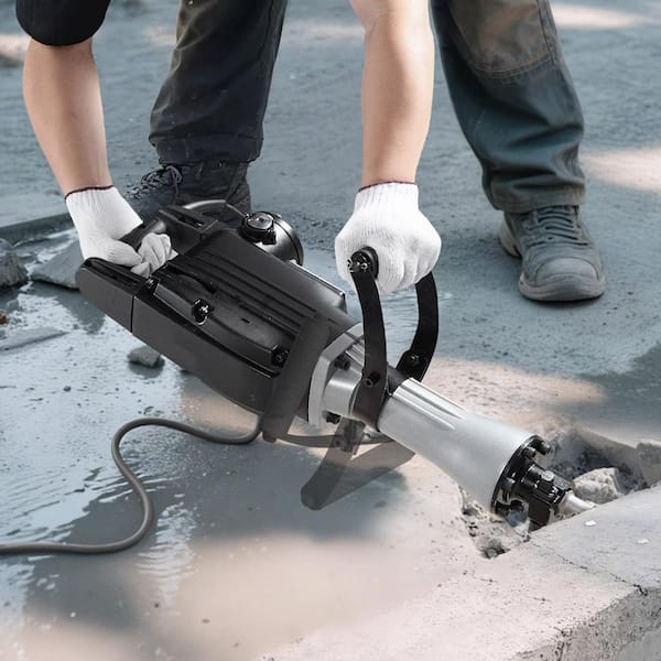 25.59 x 10.63 in. 2800W Demolition Jack Hammer, 1200 BPM Concrete Breaker with 3-Chisels, Clay Spade, Case and Gloves