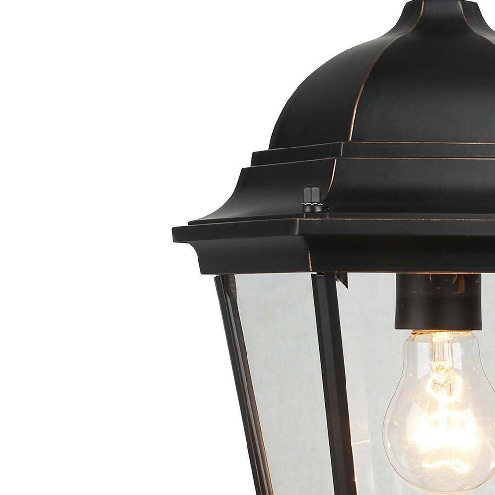 Imperial Black Glass Outdoor Hanging Lantern