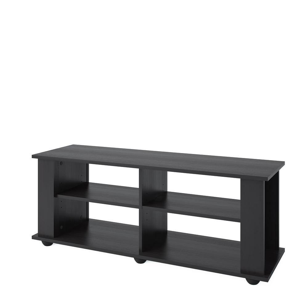Ravenwood Black 51" MDF TV Stand with Open Shelving