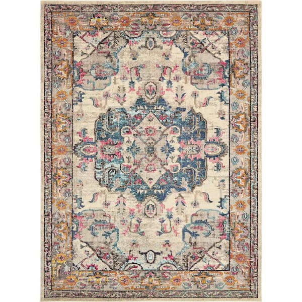 Unique Loom Medici Barcelona Beige 10' 6 x 16' 5 Area Rug