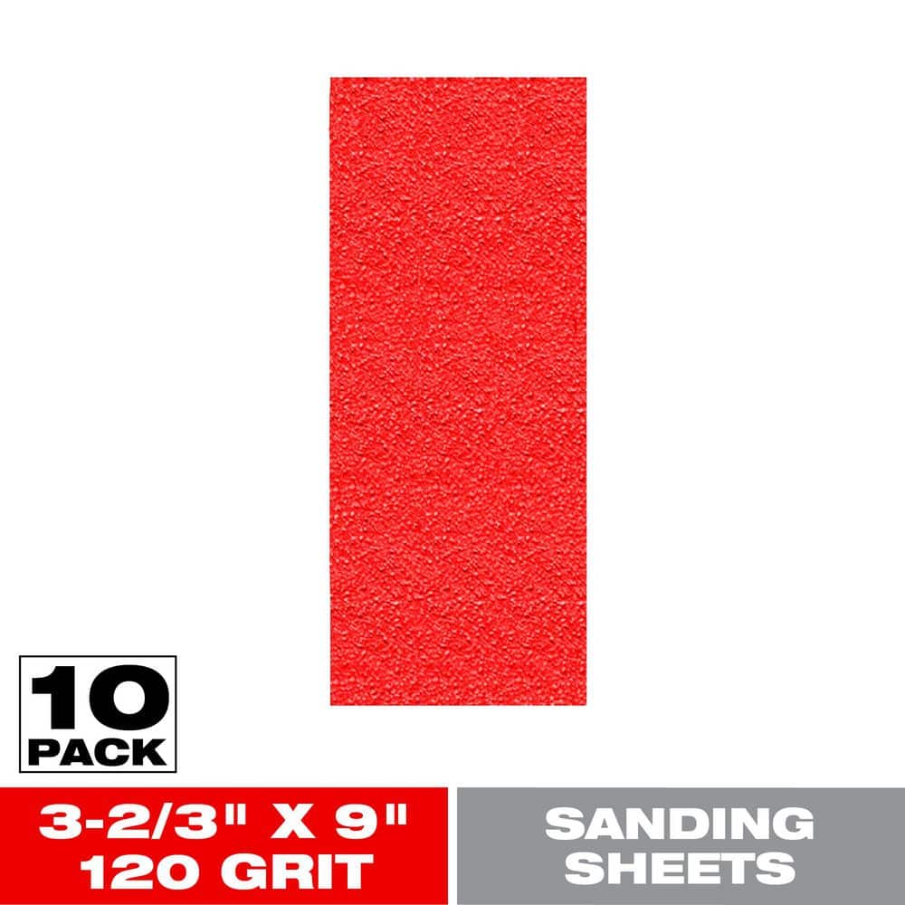 DIABLO 1/3 Sheet 120-Grit Hand Sanding Sheets DCS323120S10G - The
