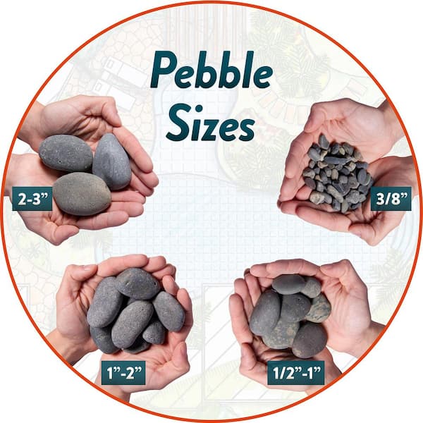 Southwest Boulder & Stone 20 lbs. of Mixed 2 in. to 3 in. Mexican Beach Pebbles