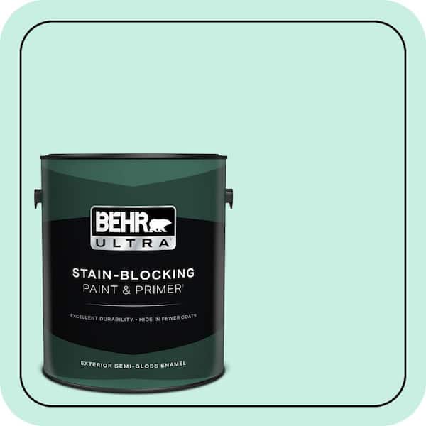 BEHR ULTRA 1 gal. #P430-1 Summer House Semi-Gloss Enamel Exterior Paint & Primer