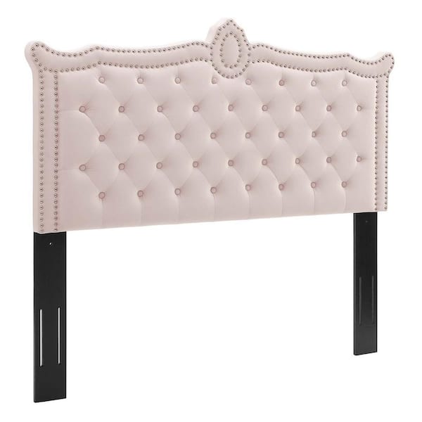 MODWAY Louisa Pink Tufted Performance Velvet Full/Queen Headboard