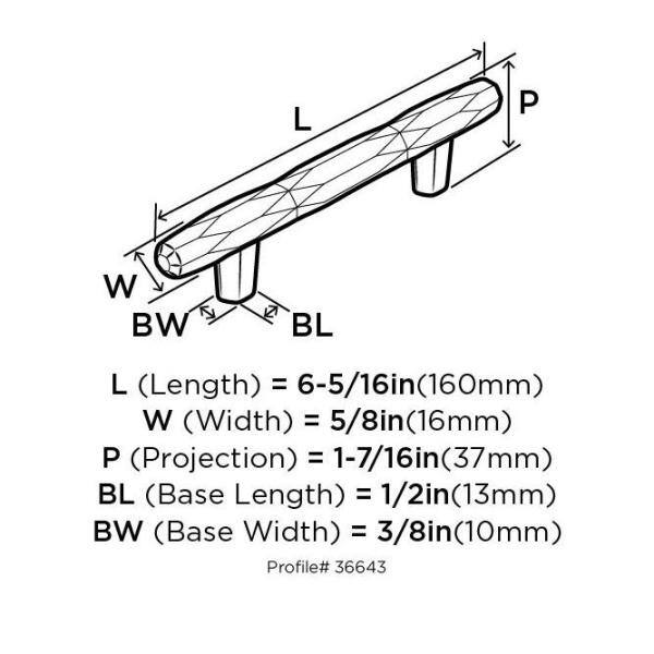 St. Vincent 8" Polished Nickel Bar Pull with Mounting Hardware
