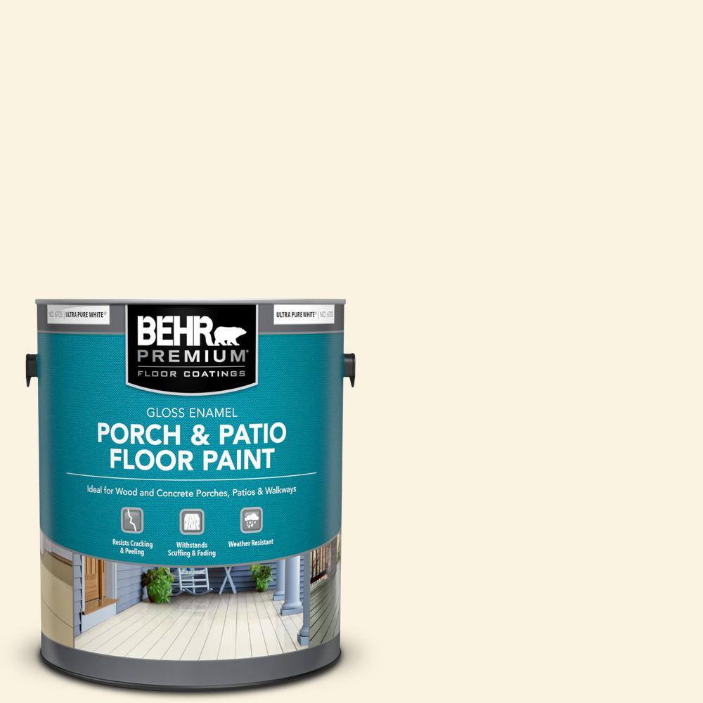 1 gal. #W-D-710 Creamy White Gloss Enamel Interior/Exterior Porch and Patio Floor Paint price history on PriceWatchPro