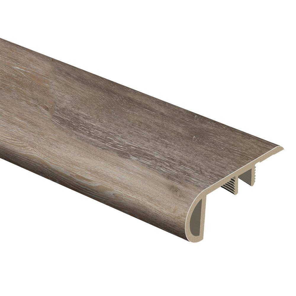 Zamma Nutmeg Hickory 1 in. T x 21/2 in. W x 94 in. L Vinyl Stair Nose Molding0157544040 The