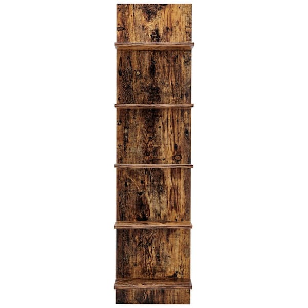 DANYA B 47.25 in. H Pine MDF 5-Tier Decorative Wall Shelf