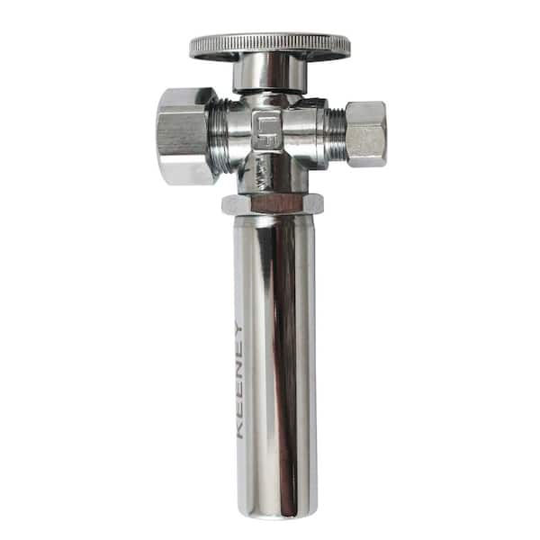 5/8 in. x 3/8 in. Quarter Turn Straight Valve Compression With Water Arrestor