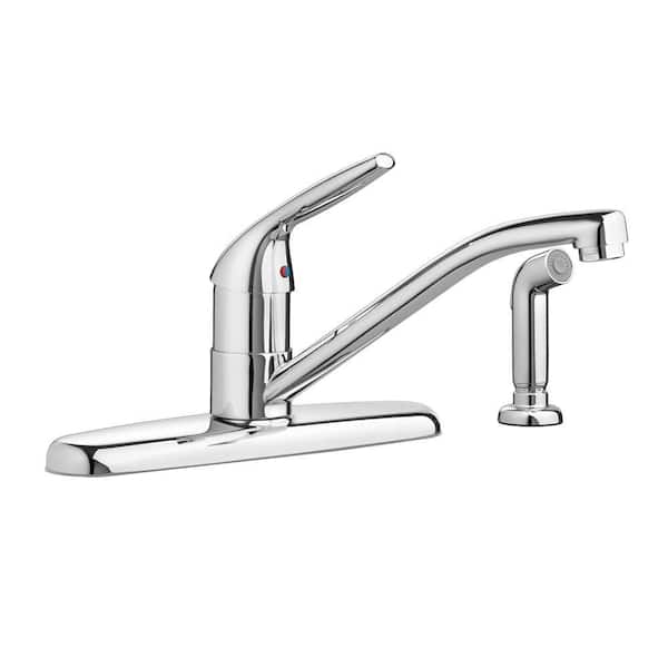 American Standard Colony Choice Single-Handle Standard Kitchen Faucet with Side Sprayer with 1.5 gpm in Polished Chrome