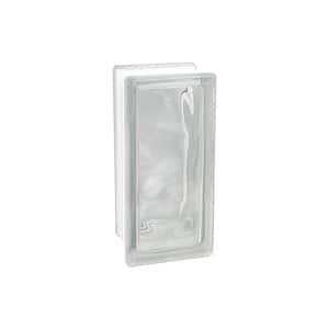 3 in. Thick Series 4 in. x 8 in. x 3 in. (10-Pack) Wave Pattern Glass Block (Actual 3.75 x 7.75 x 3.12 in.)