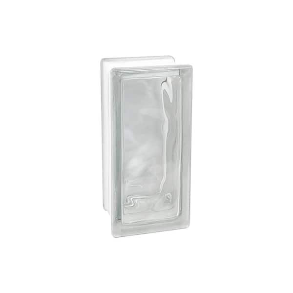 Clearly Secure 3 in. Thick Series 4 in. x 8 in. x 3 in. (10-Pack) Wave Pattern Glass Block (Actual 3.75 x 7.75 x 3.12 in.)