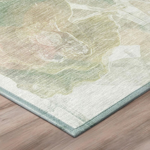 Chantille Machine Washable Indoor/Outdoor Abstract ACN2885 Sage 10 ft. x 14 ft. Area Rug