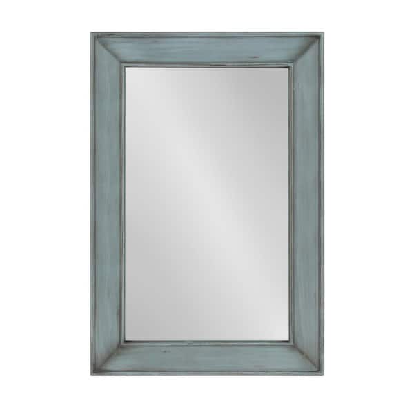 Medium Rectangle Blue Casual Mirror (35 in. H x 23 in. W)