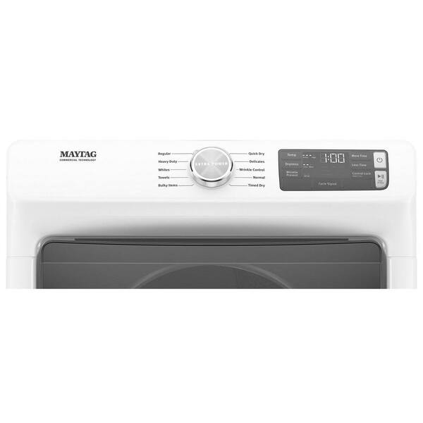 Maytag 7.4 cu. ft. 120-Volt Smart Capable White Gas Dryer with