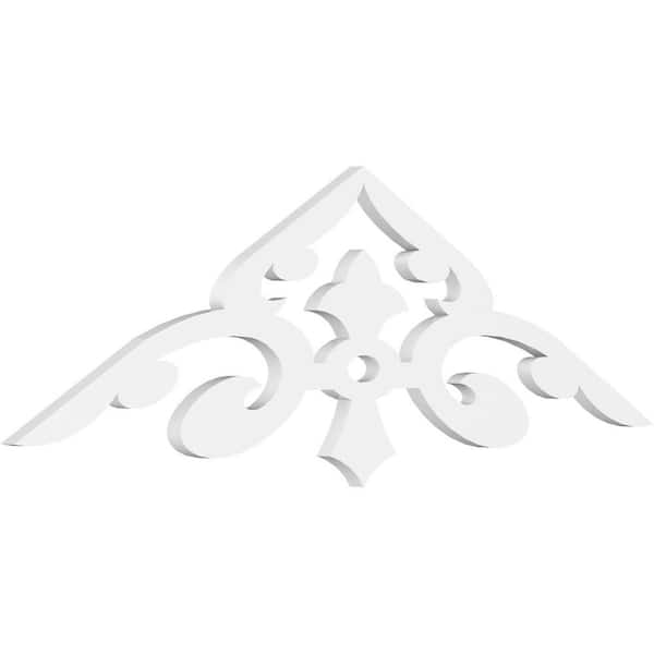 Ekena Millwork 1 in. x 48 in. x 14 in. (7/12) Pitch Whitman Gable Pediment Architectural Grade PVC Moulding