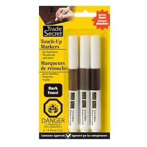 0.1 oz. Dark Brown Tone Wood Stain Pencils and Markers for Furniture and Floor Touch-Up (3-Pack)