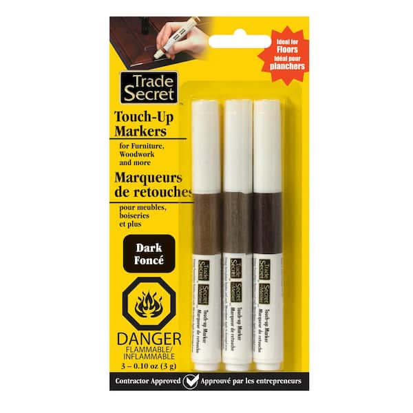 Trade Secret 0.1 oz. Dark Brown Tone Wood Stain Pencils and Markers for  Furniture and Floor Touch-Up (3-Pack) 687263 - The Home Depot