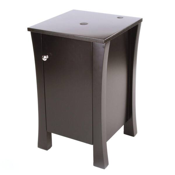 Pegasus Eastside 18 in. W x 18 in. D x 29 in. H Vanity in Espresso with Granite Countertop in Black-DISCONTINUED