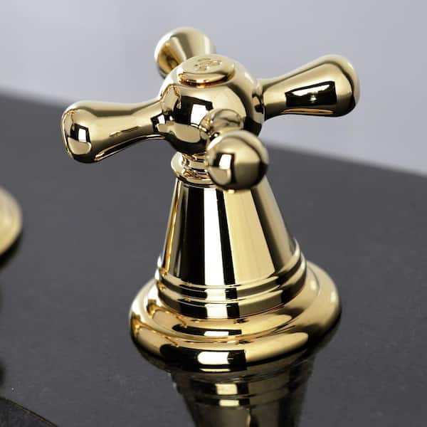 American Classic 8 in. Widespread 2-Handle Bathroom Faucet in Polished Brass