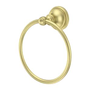 Tisbury Towel Ring in Brushed Gold