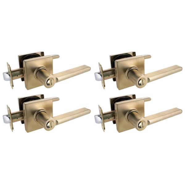 トネ(TONE) L形反力受 30SLH rdzdsi3 Defiant Tonebridge Brushed Gold Bed/Bath Door Lever with Square