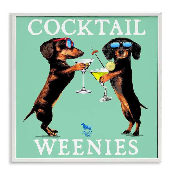 Flashy Cocktail Weenies by Jim Baldwin White Framed Food Giclee Art Print 12 in. x 12 in.