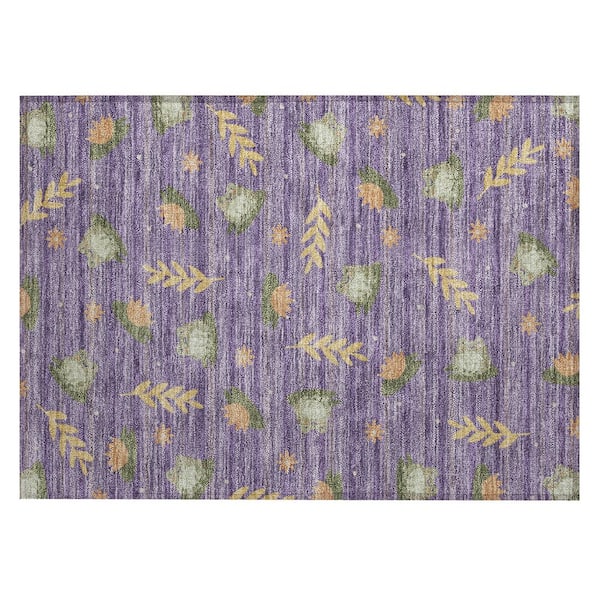 Chantille Machine Washable Indoor/Outdoor Abstract ACN2795 Purple 2 ft. x 3 ft. Accent Rug