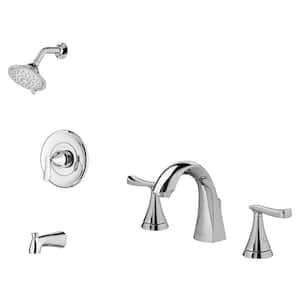 Chatfield Single-Handle 3-Spray Tub and Shower Faucet and 8 in. Widespread Bathroom Faucet Set in Polished Chrome