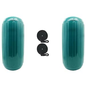 10 in. x 27 in. BoatTector HTM Inflatable Fender Value in Teal (2-Pack)