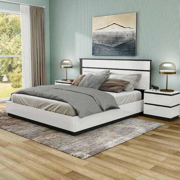 Furniture of America Summit Run 3-Piece White Wood Queen Bedroom Set