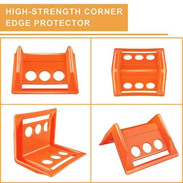 Mytee Products (20-Pack V Shaped Board 4\" Orange Plastic Corner Edge Protectors For Cargo Loads