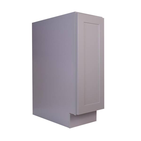Bremen Cabinetry Bremen 9 in. W x 24 in. D x 34.5 in. H Gray Plywood Assembled Base Full-Height Kitchen Cabinet with Soft Close