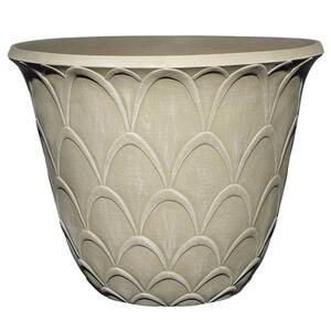 Jessa 18.6 in. Ecru Resin Planter