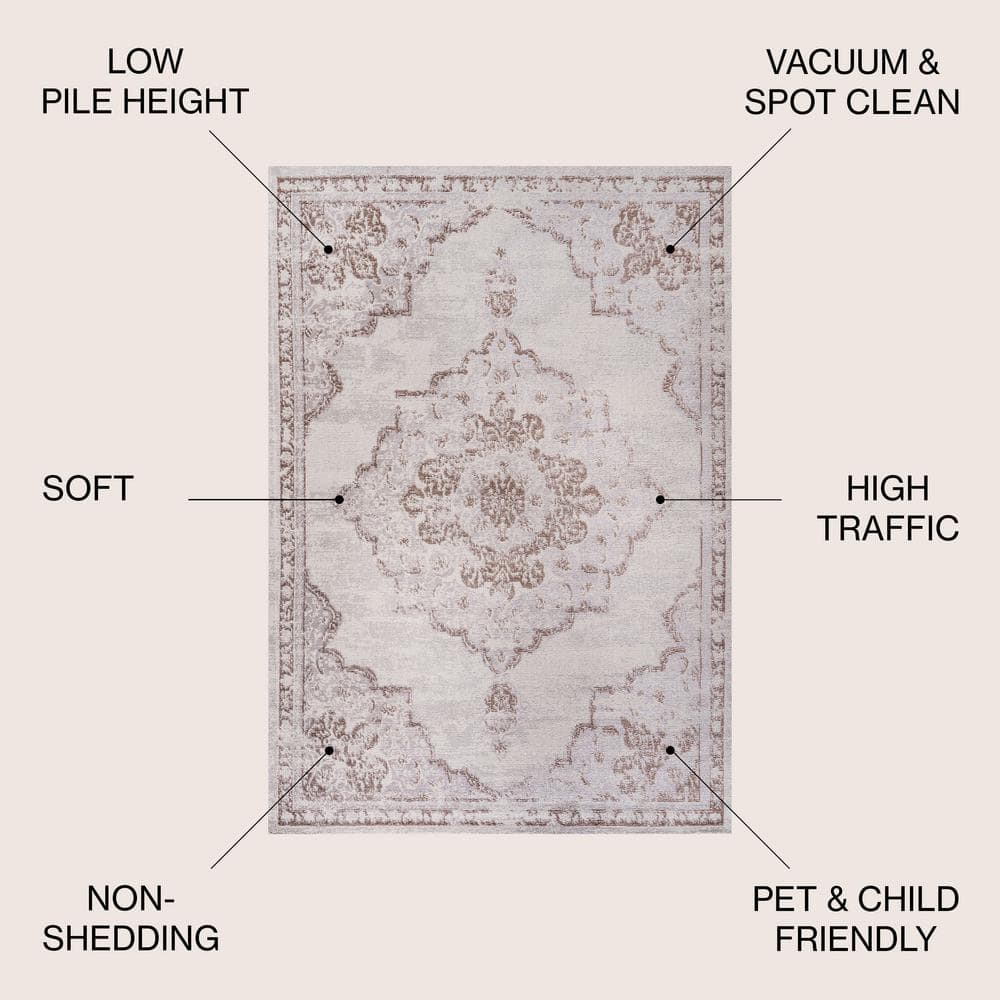 Reversible Red Synthetic Rectangular Easy Care Area Rug