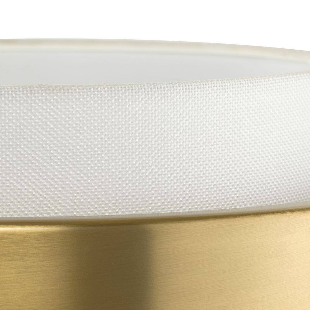 Silva Brushed Bronze 16" Drum Pendant Light with Glass Shade