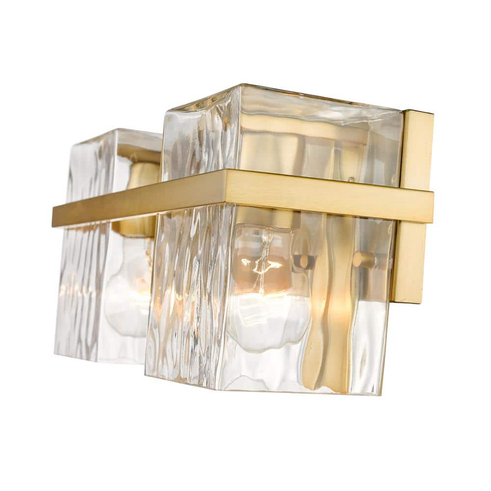 Bennington Modern Gold 2-Light Steel Vanity Fixture