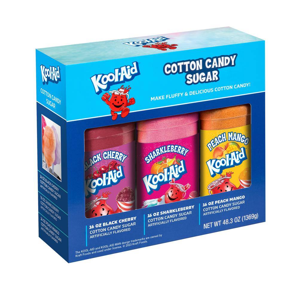 KOOL-AID Cotton Candy Flossing Sugar - Black Cherry, Sharkleberry, and ...