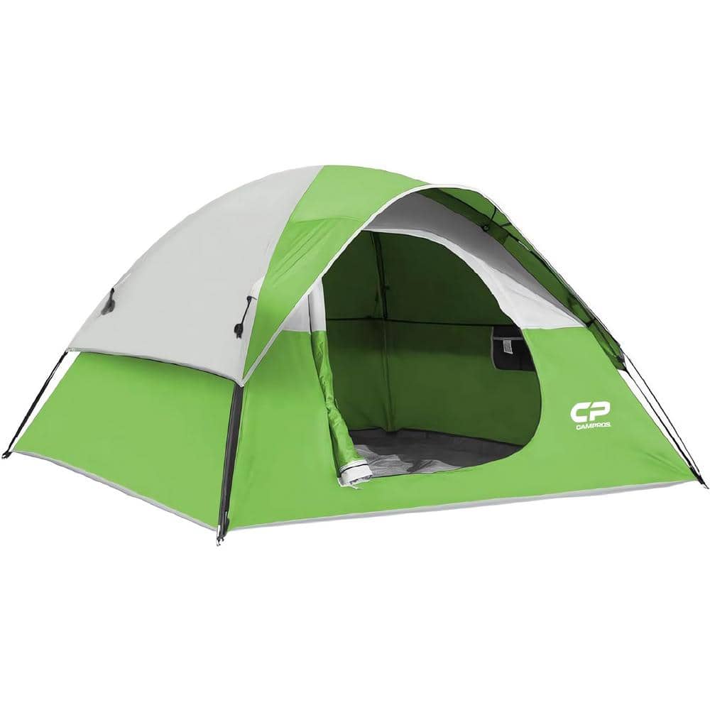 Green 3-Person Tent-Dome Tents for Camping, Waterproof Windproof Backpackin