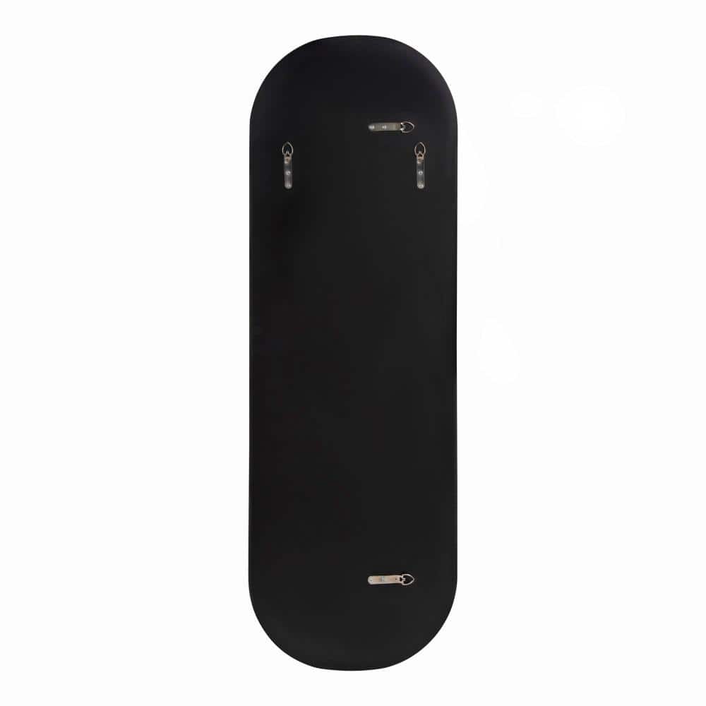 Elegant Minimalist Black Oval Full-Length Vanity Mirror