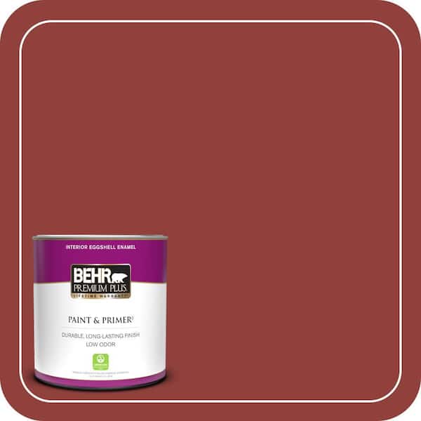BEHR PREMIUM PLUS 1 qt. #PPF-40 Rocking Chair Red Eggshell Enamel Low Odor Interior Paint & Primer