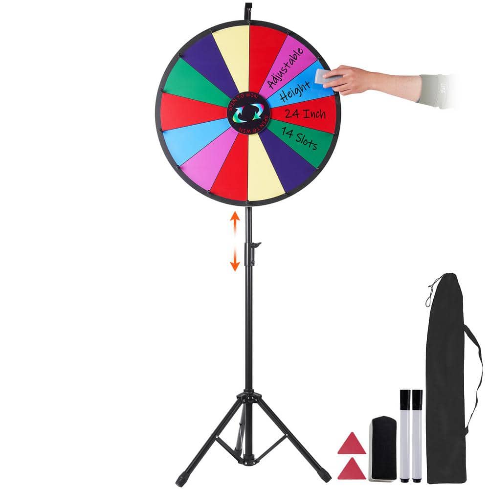 VEVOR Spinning Prize Wheel, 24 in. Spinning Wheel with Height ...