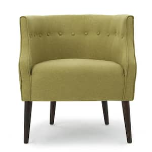 Brandi Green Fabric Tufted Club Chair