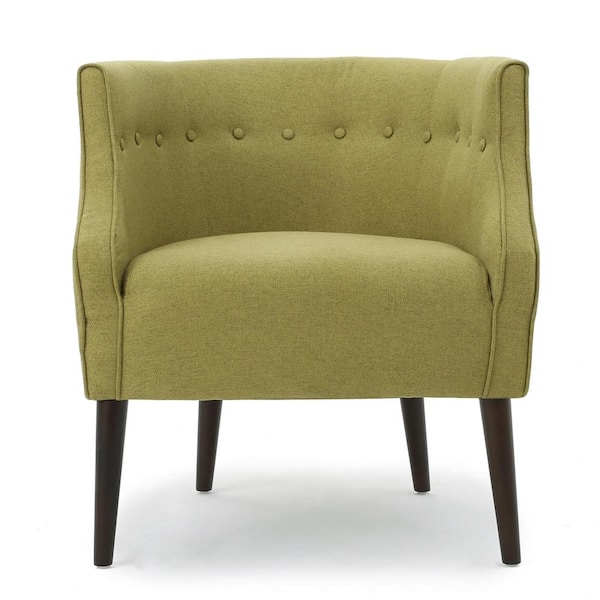 Noble House Brandi Green Fabric Tufted Club Chair