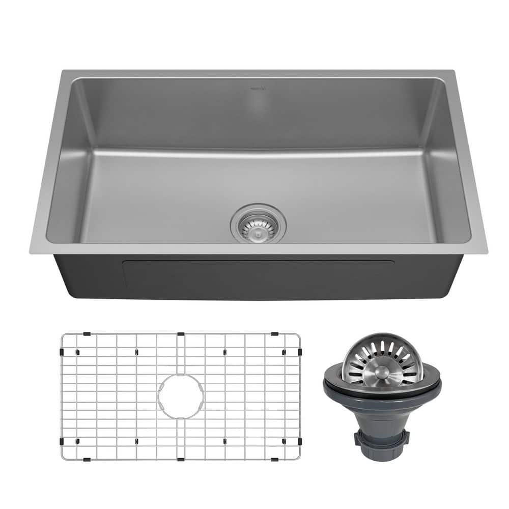 Karran Lansen 32 in. Undermount Single Bowl 18 Gauge Stainless