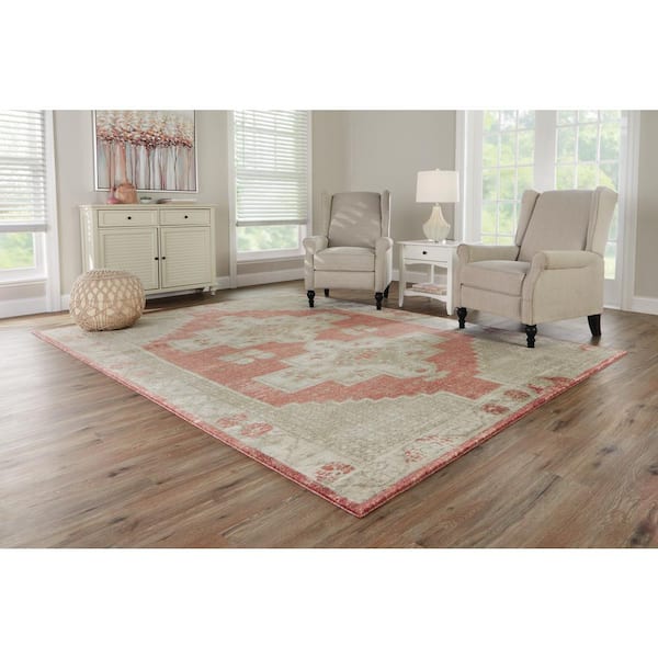 Fermont Light Blue 2 ft. x 2 ft. 11 in. Medallion Scatter Area Rug