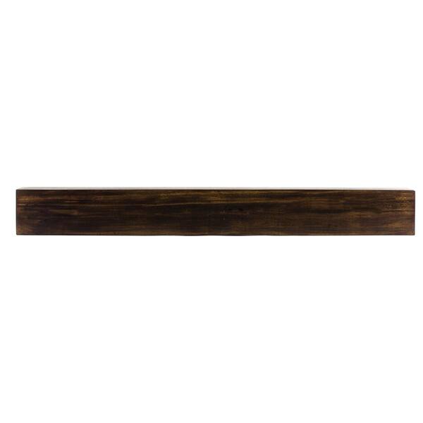 Dogberry Collections Modern Farmhouse 36 in. x 5.5 in. Dark Chocolate Mantel